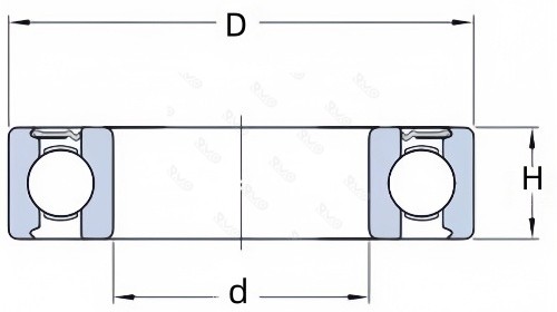6204-2RS drawing