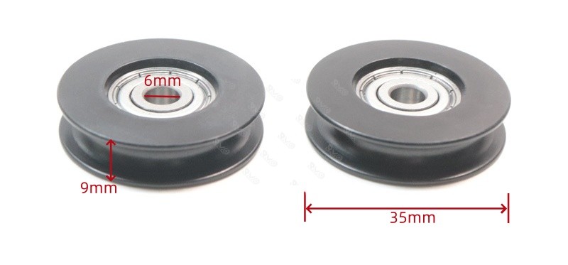 626ZZ U groove nylon pulleys with bearings