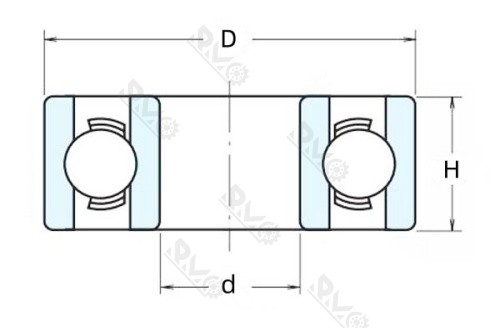 Open Type 603 Bearing Drawing Open Type 603 Bearing Drawing