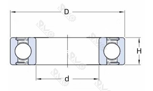 626 2RS ball bearing drawing 626 2RS ball bearing drawing