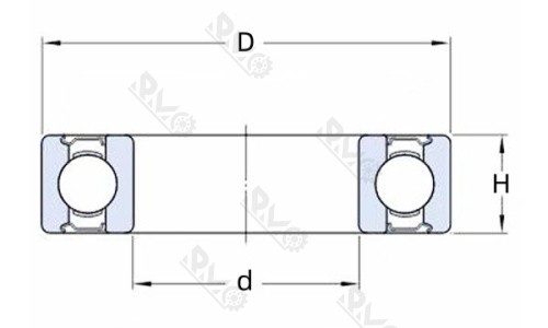 696ZZ Quality Miniature Bearing Drawing 696ZZ Quality Miniature Bearing Drawing