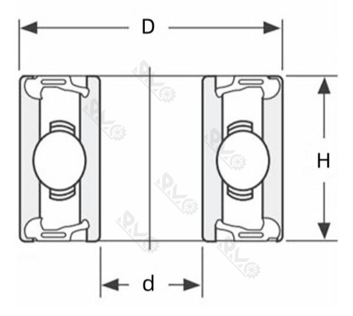 R8 2RS Bearing Drawing R8 2RS Bearing Drawing