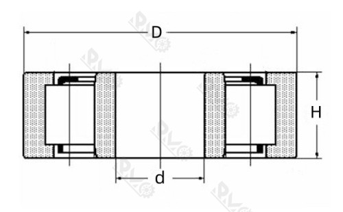 NU206EM Cylindrical Roller Bearing Drawing