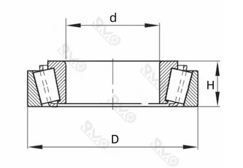 Single Row Tapered Roller Bearing Drawing