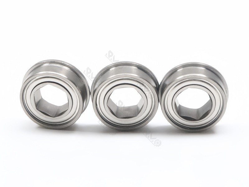Hex bore flanged bearing